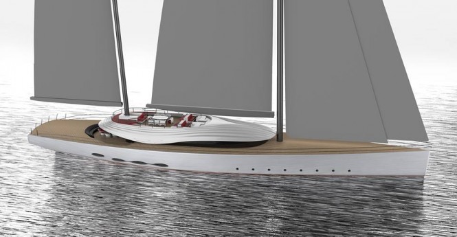 Sailing yacht KRILL project by Antonella Scarfiello