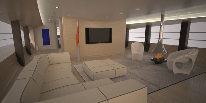 Sailing yacht Krill project - Saloon - Photo by Antonella Scarfiello and Lurssen