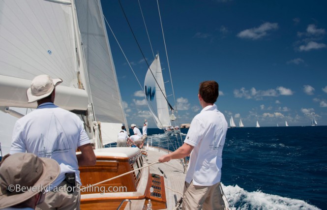 Another successful St. Barth’s Bucket for Stephens Waring-designed sailing yacht BEQUIA