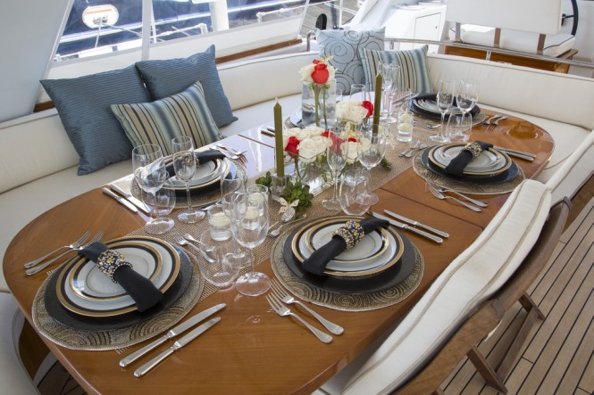 The 2014 Newport Charter Yacht Show Crew Competitions Tablescaping Challenge - Photo by Billy Black