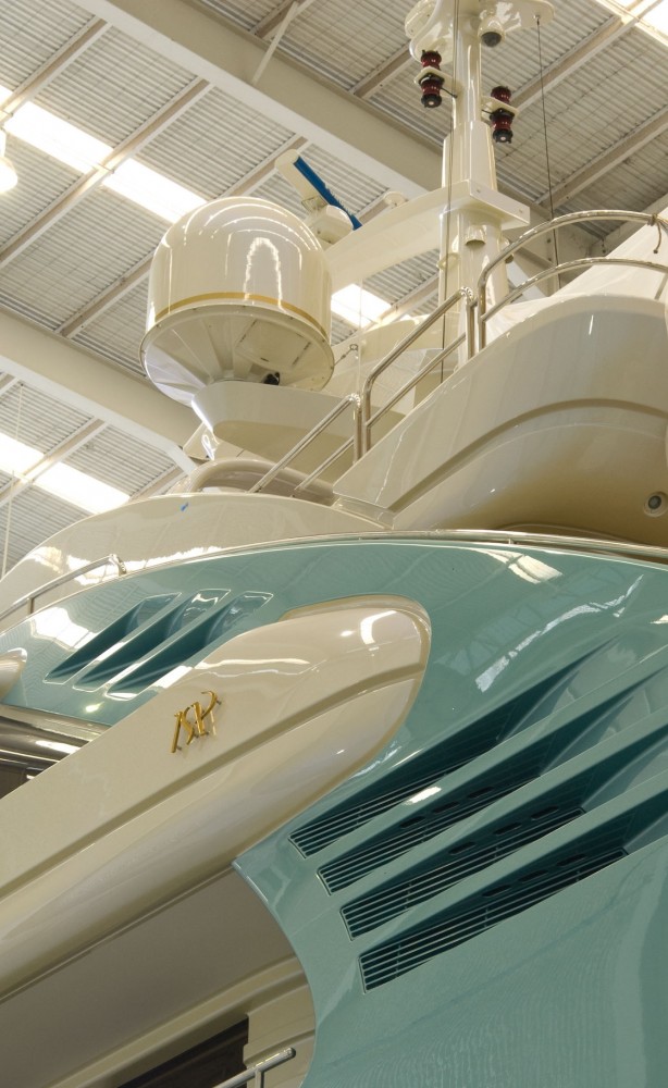 Third annual survey for a 47m ISA Motor Yacht at Rivergate Marina
