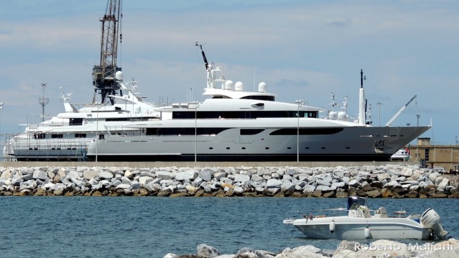 Gorgeous 53m Rossi Navi Motor Yacht SOUTH spotted at Benetti