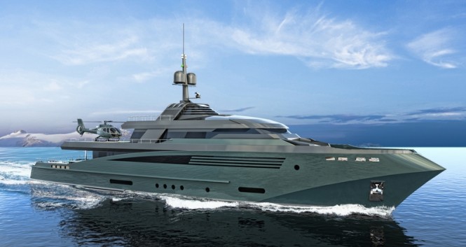 Eye-catching 56m Expedition Yacht QUEEQUEG concept by Federico Fiorentino