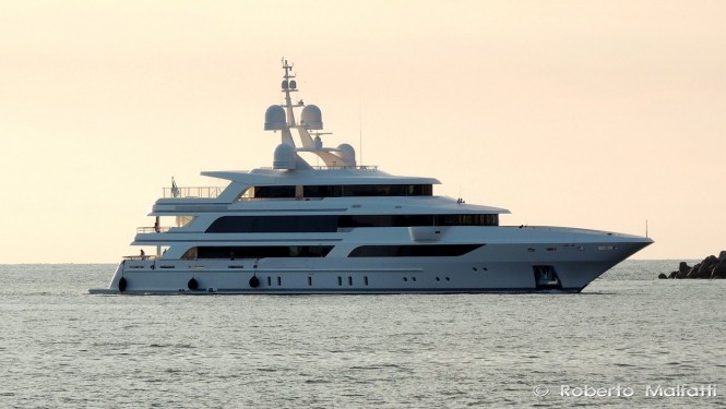 All-new 63m Benetti Motor Yacht Hull FB264 spotted in Livorno, Italy