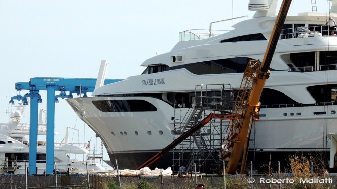 Majestic 65m Mega Yacht SILVER ANGEL spotted at Benetti
