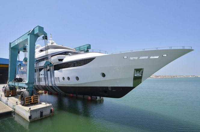 Eagerly awaited launch of Gulf Craft Superyacht MAJESTY 155