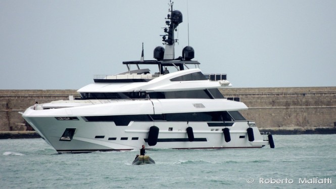 Elegant 49m Rossinavi Superyacht POLARIS spotted in Livorno, Italy