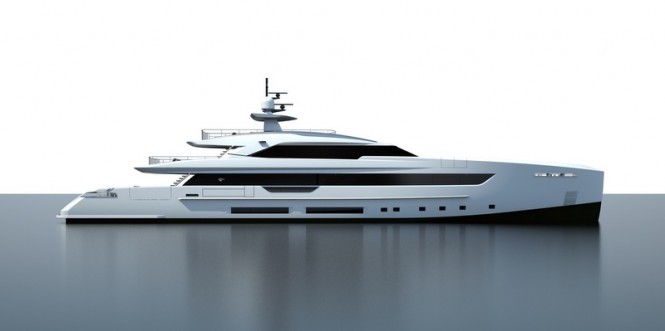 Works on New Tankoa S501 Motor Yacht Hull #1 well underway