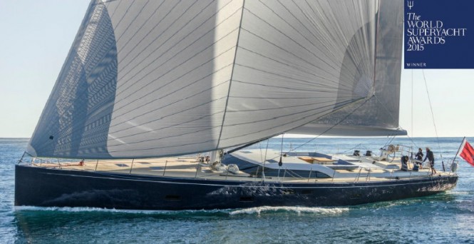 World Superyacht Award 2015 for Superb Southern Wind SW102 Sailing Yacht FARFALLA