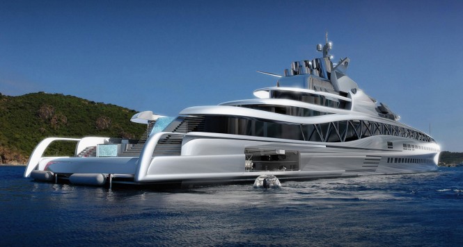 Breath-taking 145m Mega Yacht FORTISSIMO concept FOR SALE