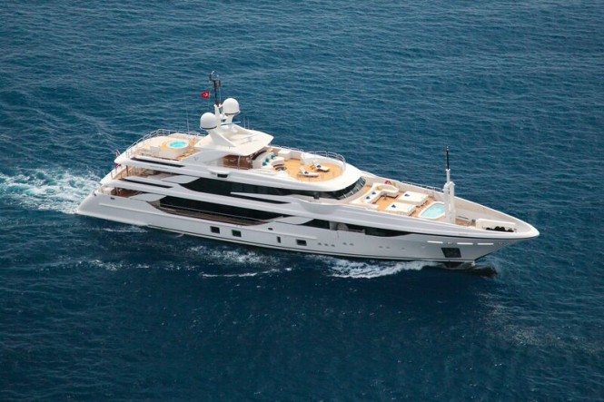 Super yacht VICA from above - Photo by Thierry Ameller