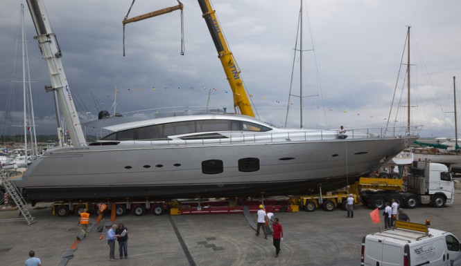 All-new Pershing 108 Motor Yacht Hull #3 Launched