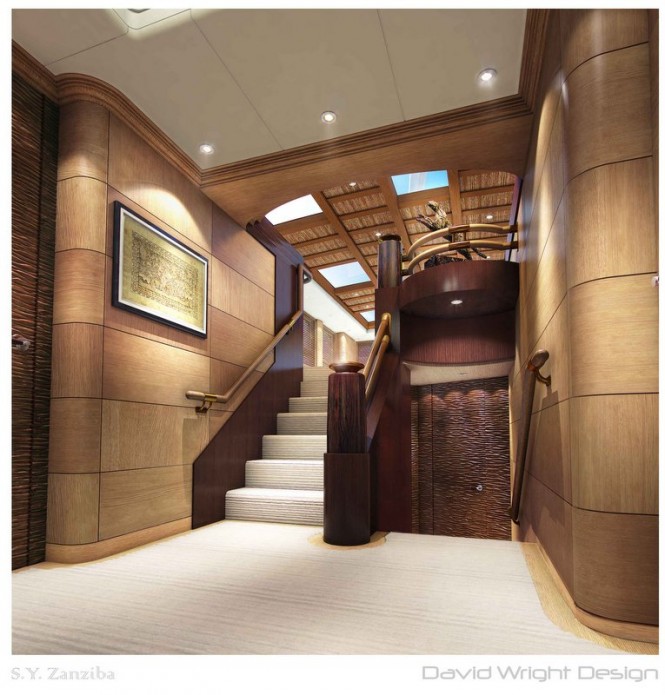 Zanziba superyacht - Staircase