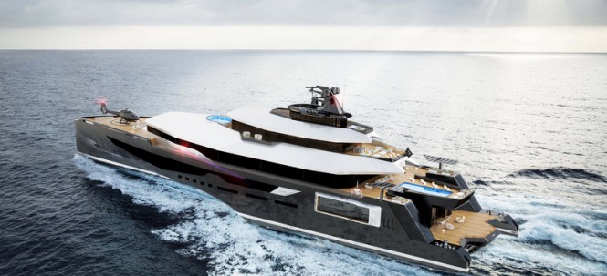 Striking 102M Superyacht CALIBRE concept by MUB
