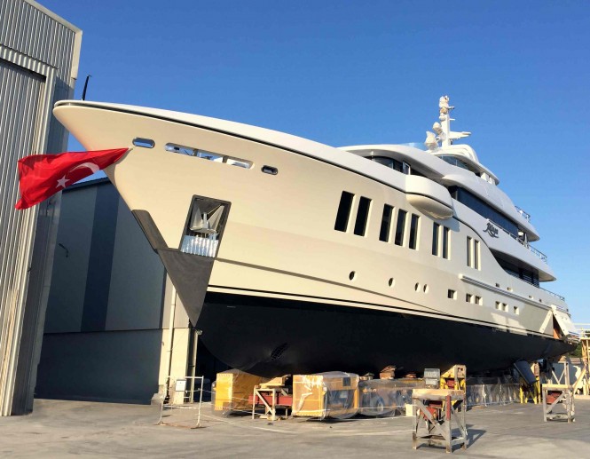 New 41m Motor Yacht RUYA splashes at Alia Yachts in Turkey