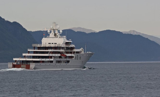 107M Explorer Yacht ULYSSES arrives in Germany for final outfitting