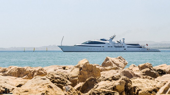 Eye-catching 141M Mega Yacht YAS in South of France