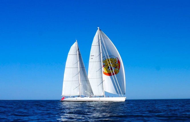 Super-fast Sailing Yacht MARI CHA III fitted with custom carbon Doyle Stratis ICE sails