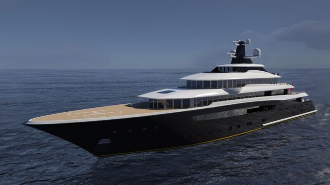 Dramatically beautiful 87m Mega Yacht ARAGONESE concept by Jorge Jabor
