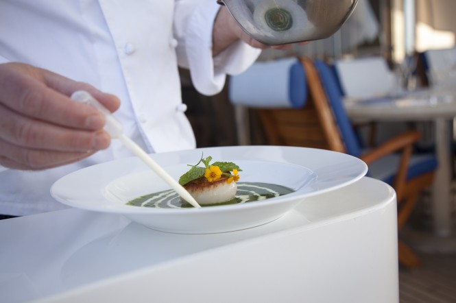 Mouth-watering cuisine by STARFIRE's talented Chef