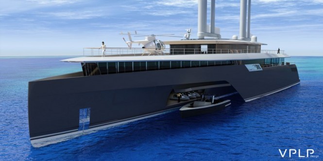 New 282’ Trimaran Mega Yacht KOMOREBI concept unveiled by VPLP at MYS