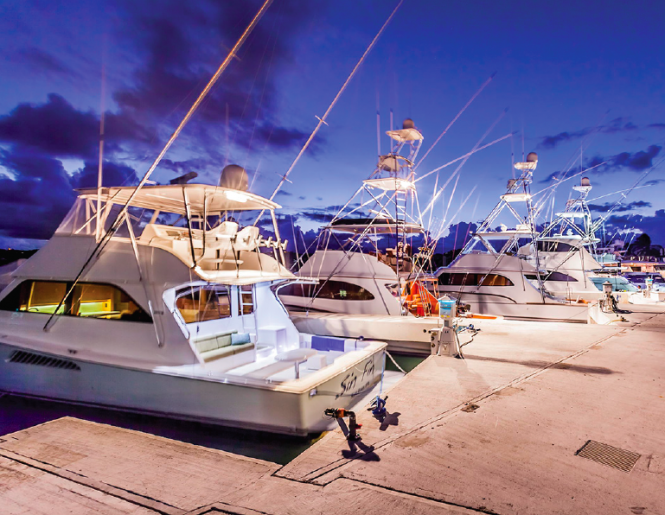 Yachts at the marina in Puerto Rico