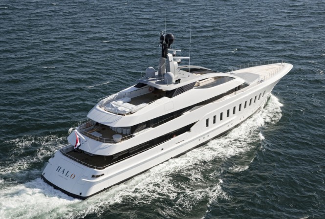 HALO superyacht - aft view