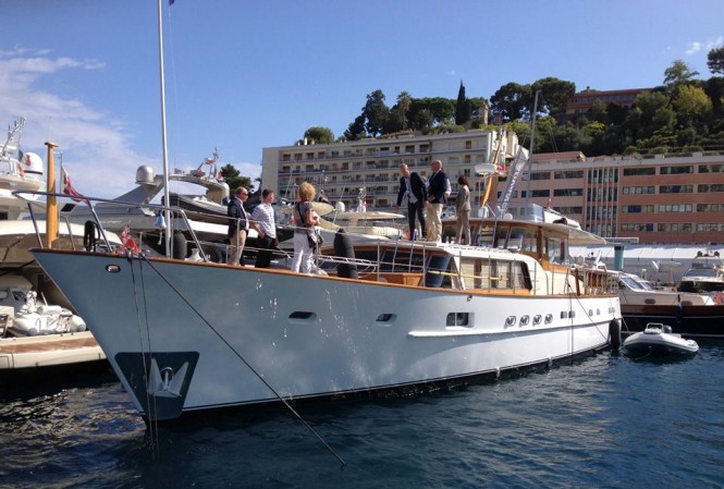 Feadship’s and Carlo Riva’s 1964-launched SERENA Yacht at Monaco Yacht Show 2015