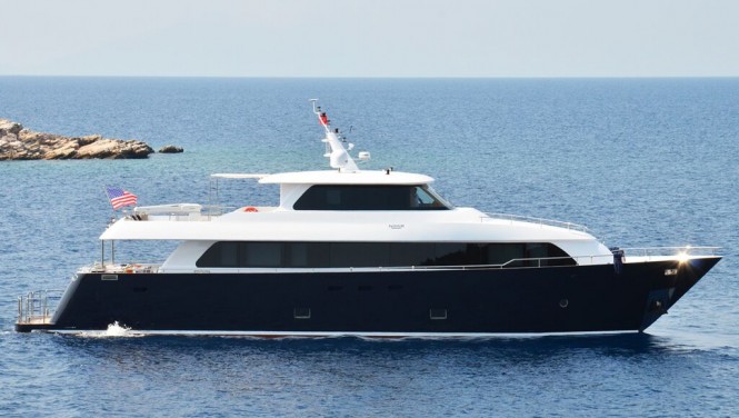 Newly launched 28m Motor Yacht NIMIR by Aegean Yacht on display at Istanbul Boatshow