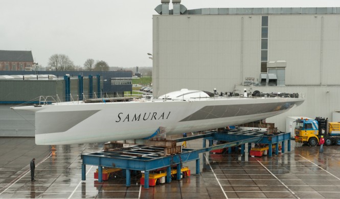 Sea Trials for 42m Superyacht SAMURAI (ex MARI CHA IV) with new exterior and interior design by Rhoades Young
