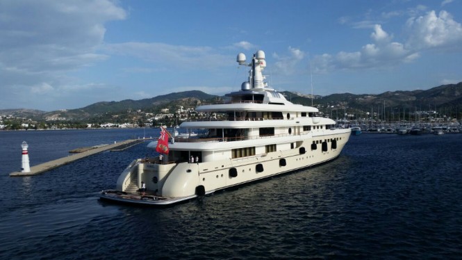 Eye-catching 81m Mega Yacht KIBO by Abeking & Rasmussen at Palmarina Bodrum