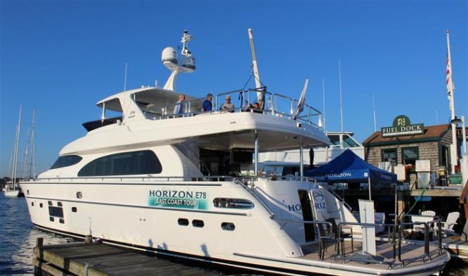 A great success of Horizon motor yacht E78 at Newport International Boat Show 2015