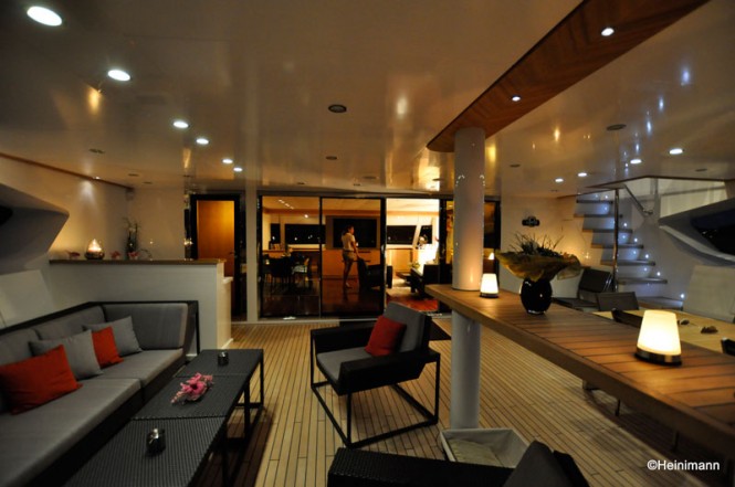 New glass doors by Allufer Tempesta for Majestic Blue Coast 92 Charter Yacht BLACK SWAN (ex RAFOLY)
