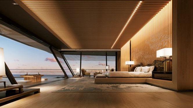 Luxury yacht Symmetry concept - Owners Deck