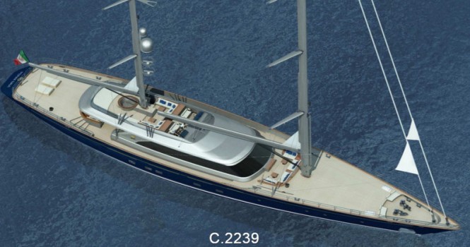 Latest Perini Navi 60M series Sailing Yacht C.2239 design