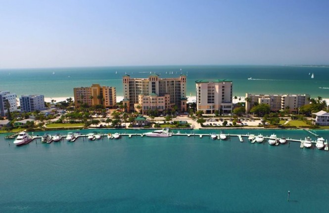 Pink Shell Beach Resort & Marina in the sunny Florida yacht charter location
