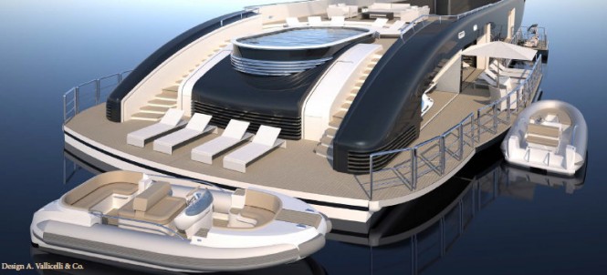 Super yacht ZENITH - aft view