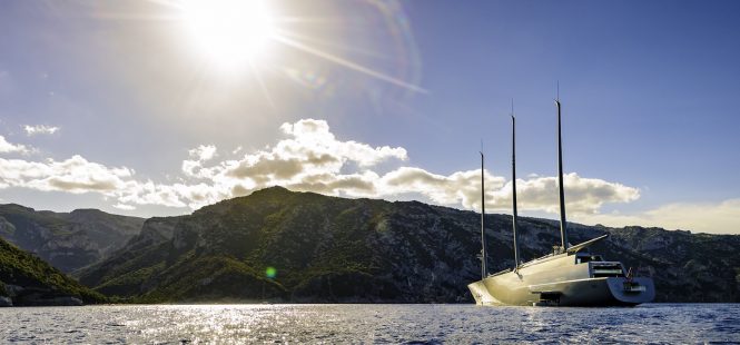 Luxury Sailing Yacht A underway