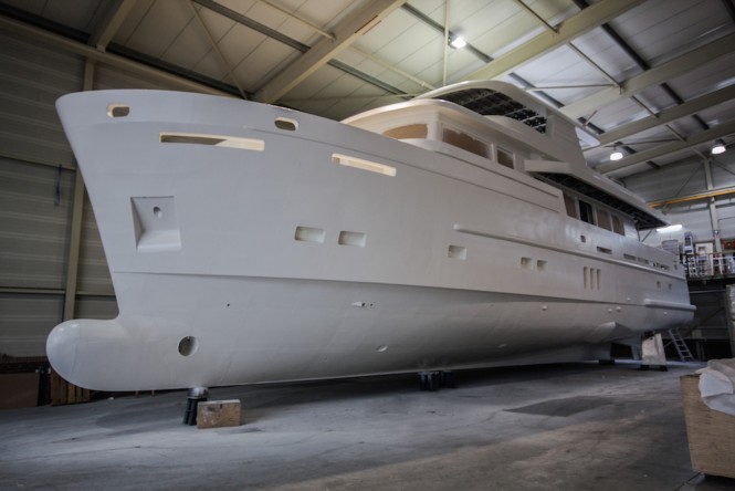 Construction of First Continental Four 2395M Yacht by Van der Valk well underway