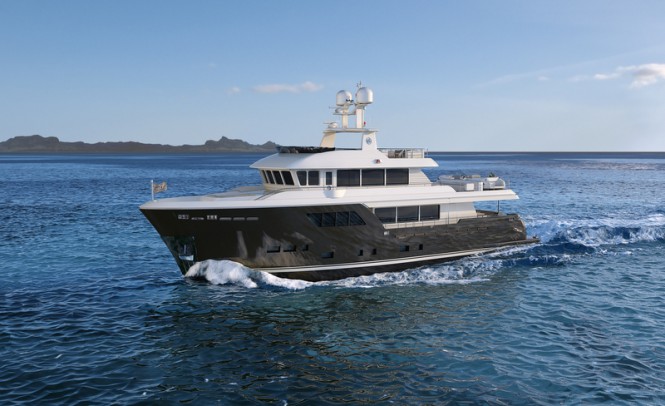New Darwin Class 102’ Explorer Superyacht ACALA presented by Cantiere delle Marche at FLIBS 2015