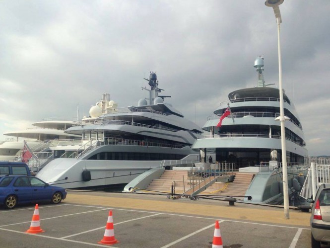 Striking FEADSHIP Mega Yachts TANGO and SAVANNAH spotted in Antibes