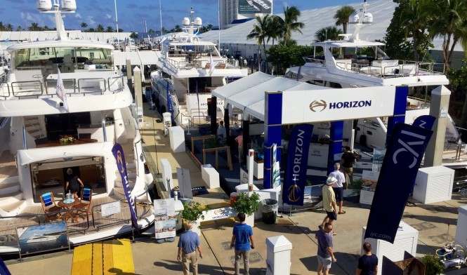 Non-stop activity for Horizon Yachts at Ft. Lauderdale Boat Show 2015