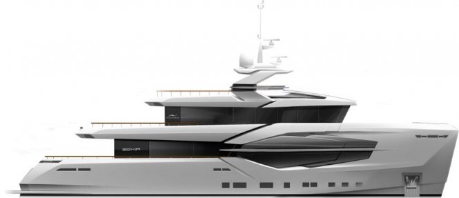 New Numarine 30XP Series Motor Yacht Hull #1 under construction