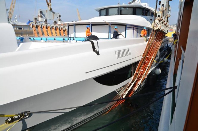 Transport of NEW 56m BENETTI Motor Yacht GENESIS II meticulously planned and executed by Sevenstar Yacht Transport