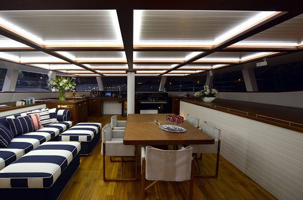 Beautiful classic interiors of New Sunreef 74 Sailing Yacht LUCY Z (LZ)