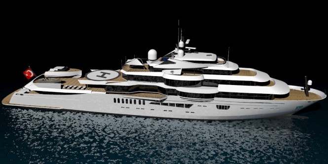 Super-Fast 84M Expedition Mega Yacht GALENE concept by Mehmet Kamer Sarpkaya
