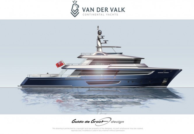 Concept for NEW 38m Continental Five Explorer Yacht by Van der Valk and Guido de Groot