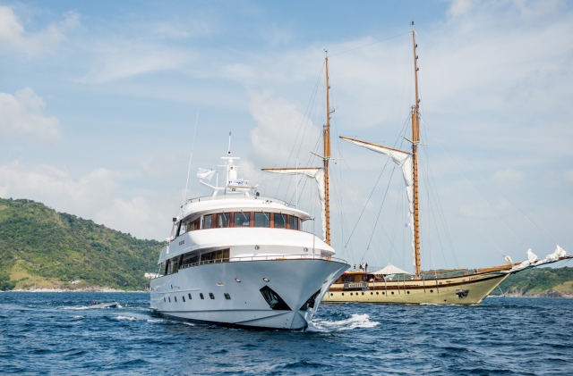 M/Y Vie San Soucis and S/Y Lamima at the Asia Superyacht Rendezvous 2015 - Image Credit- Jessi Cotterill