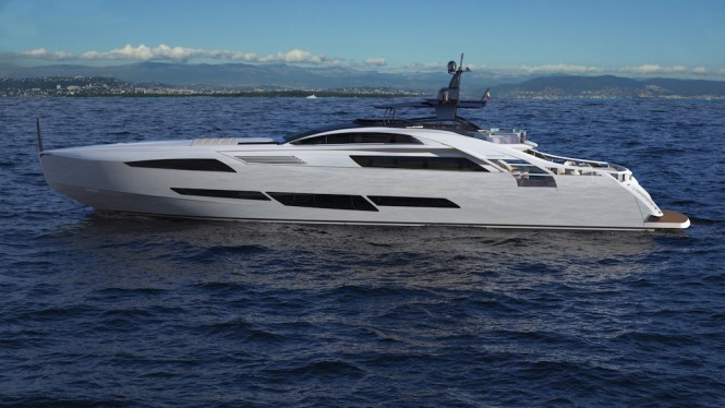 Pershing 140 - portside view