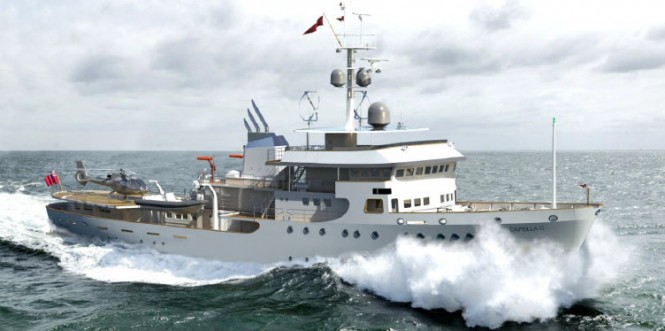 Modern classic redesign of sixties-built Superyacht CAPELLA C by ER Yacht Design